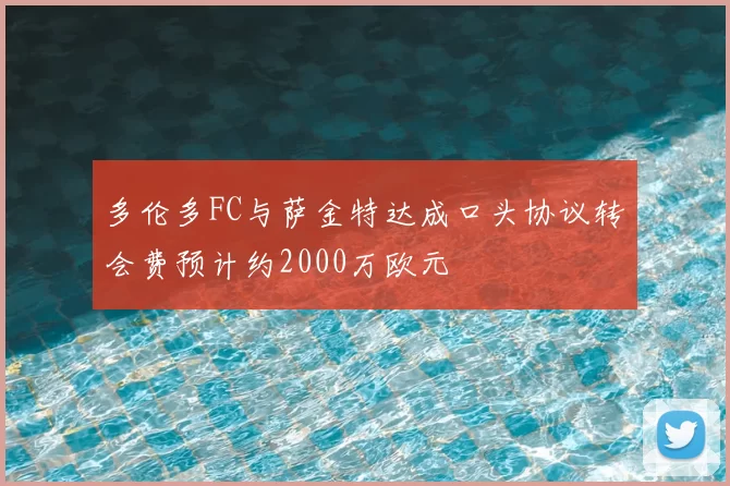 多伦多FC与萨金特达成口头协议转会费预计约2000万欧元